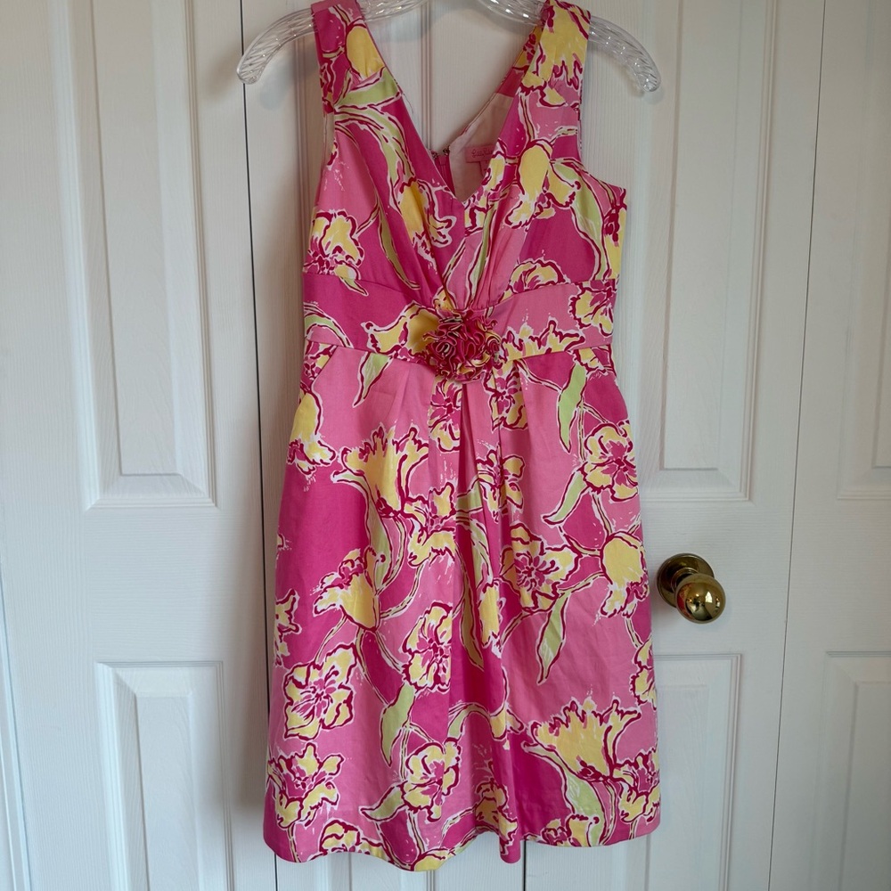 Lilly Pulitzer Pink and Yellow Floral Dress